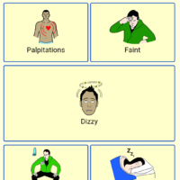 a screen shot showing some symptoms which can be indicated using the app