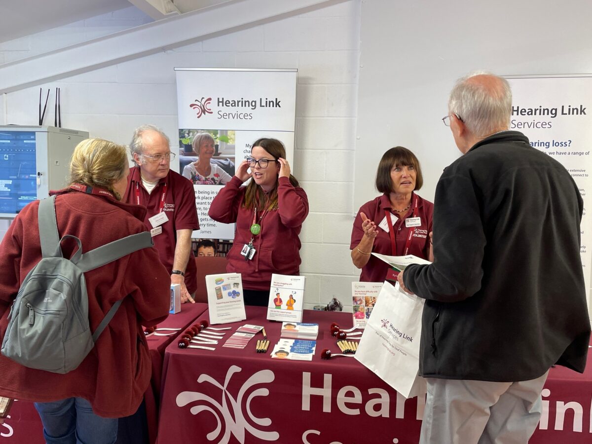 Hearing Link Services stands at September 2023's Hearing Information Day